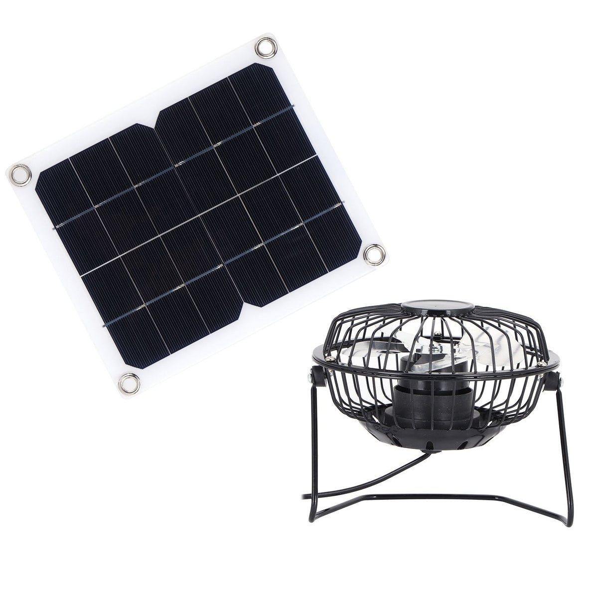 10W Solar Panel with Cooling Fan Photovoltaic Solar Panel for Home Pet Dog House