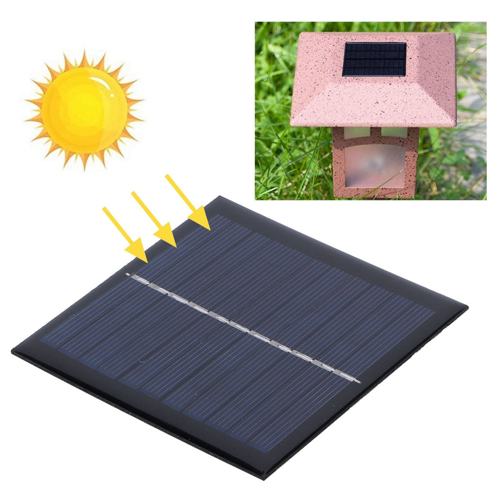 1W 5.5V Solar Panel Board DIY Polysilicon Solar Charging Module for 3.7V-5V Battery