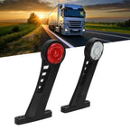 2PCS Dual Color 28LED Truck Side Marker Lamp 24V Warning Signal Light Car Trailer Taillight