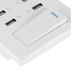 4 Ports Switch Control 5V 2.1A/1A 4100mA USB Wall Mounted Power Socket Charger Outlet(220~250V)