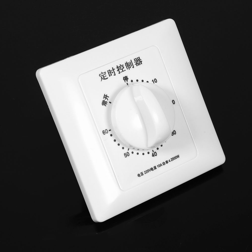 AC 220V High Power Pump Timer Mechanical Time Switch Countdown Control 86 Panel 60 Min