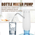 Portable USB Fast Charging Electric Automatic Bottle Drinking Water Pump Dispenser (White)