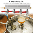 Muti way Home Co2 Air Gas Manifold Distribution Splitter Beer 4 Way