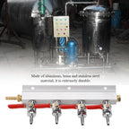 Muti way Home Co2 Air Gas Manifold Distribution Splitter Beer 4 Way