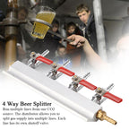 Muti way Home Co2 Air Gas Manifold Distribution Splitter Beer 4 Way