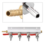 Muti way Home Co2 Air Gas Manifold Distribution Splitter Beer 4 Way