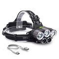 5 LED XM-L T6 XPE Headlight 15000 lumens LED USB Headlamp Camp Hike Emergency Light Fishing Out