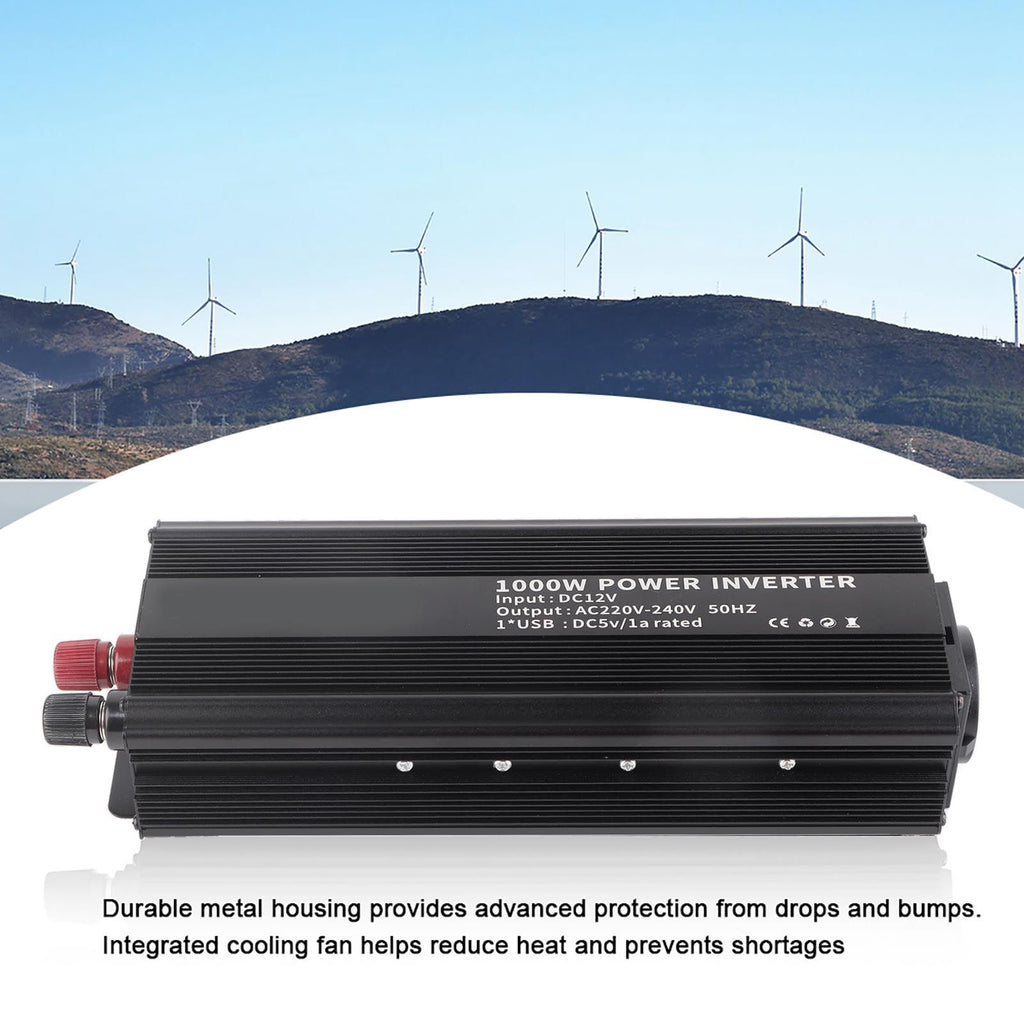 Correction Sine Wave Inverter 12 V Converter 220V 1000W Power Inverter with Solar Panel