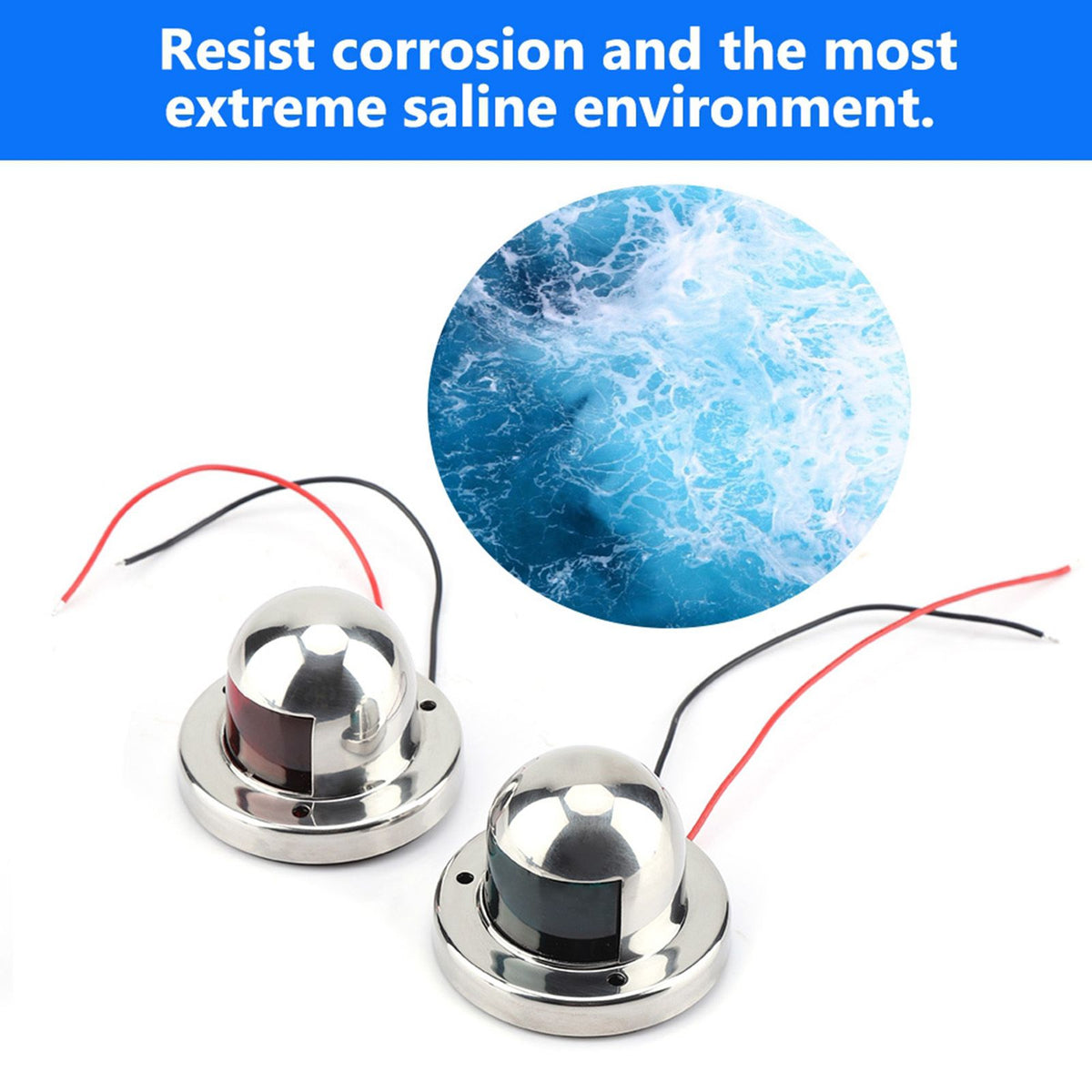 Boat Navigation 12V Marine Yacht Light LED Bow Side Lights Pontoons Sailing Signal Lamp