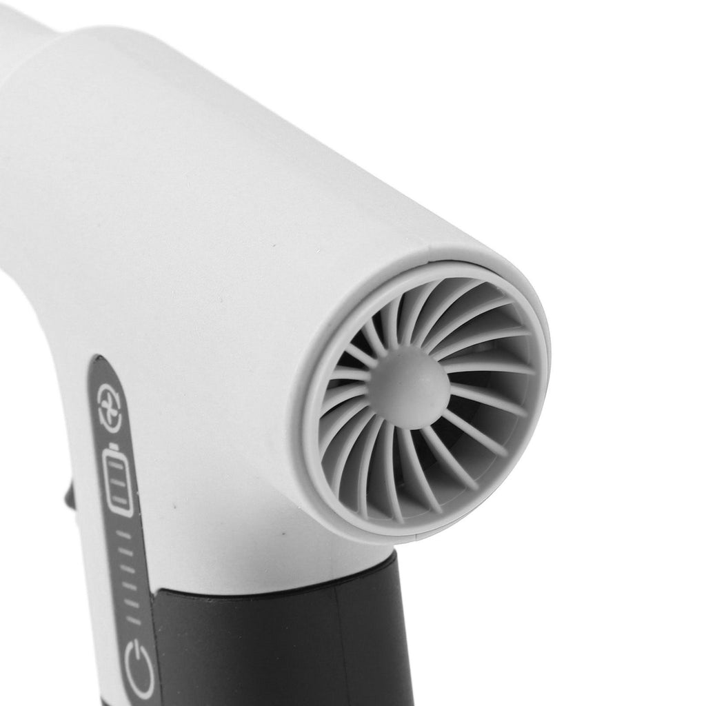 Electric Air Duster Blowing Suctioning Dual Purpose 120000 RPM 3000mAh 3 Gear Adjustable with 2 Nozzles Cordless Air Duster for Computer Car Gray