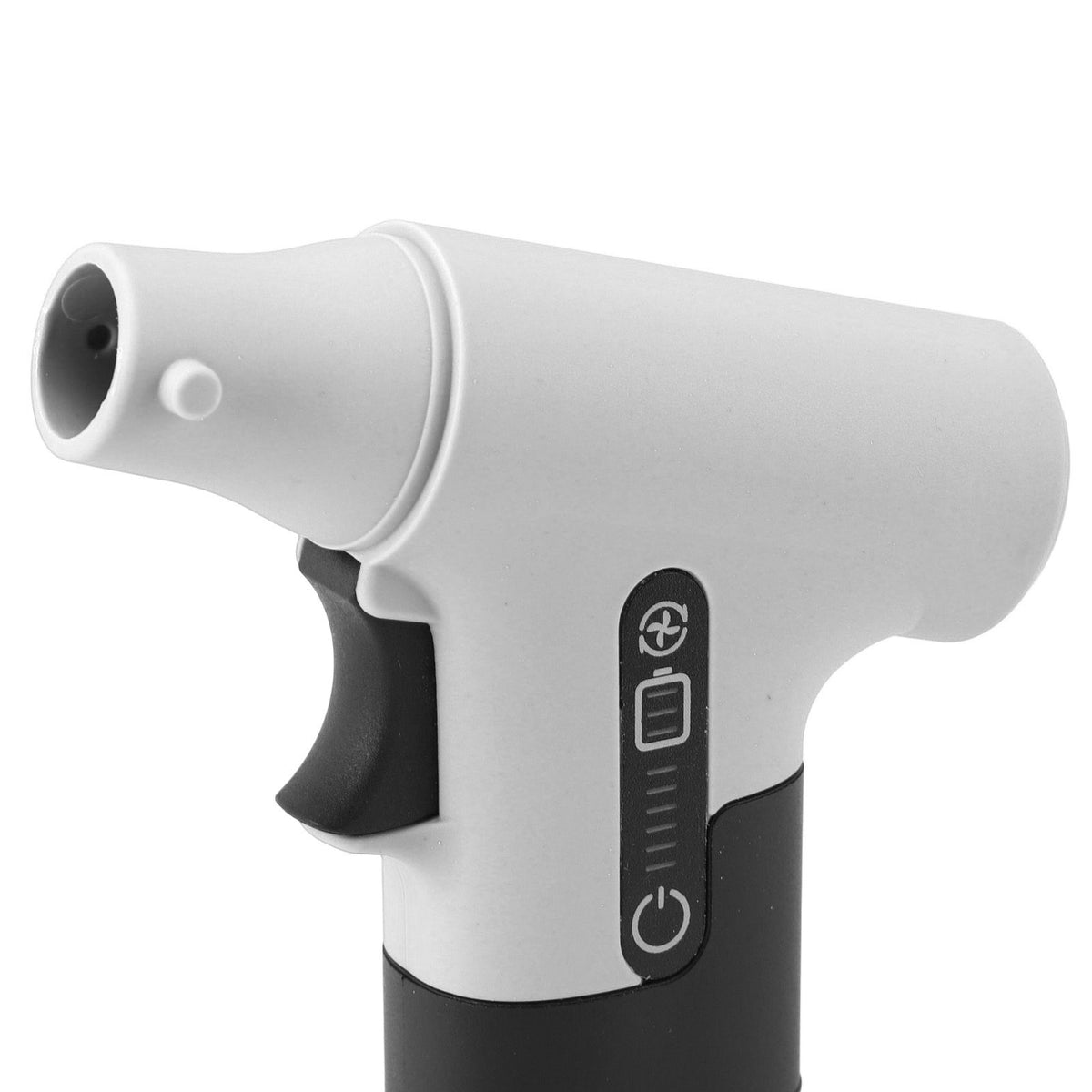 Electric Air Duster Blowing Suctioning Dual Purpose 120000 RPM 3000mAh 3 Gear Adjustable with 2 Nozzles Cordless Air Duster for Computer Car Gray