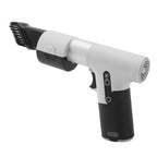 Electric Air Duster Blowing Suctioning Dual Purpose 120000 RPM 3000mAh 3 Gear Adjustable with 2 Nozzles Cordless Air Duster for Computer Car Gray