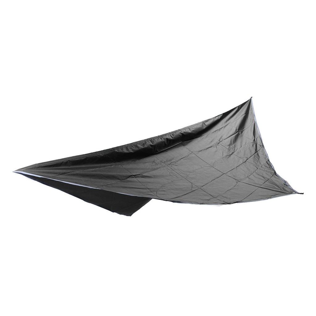 Camping Canopy Multifunctional Quadrangle Sunscreen Waterproof Tent Tarp Outdoor Hammock Tent for Camping Outdoor Beach Black