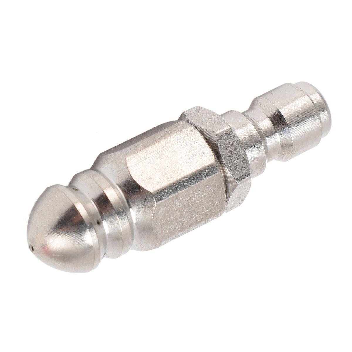 High Pressure Washer Jetter Nozzle Professional Stainless Steel 5000 PSI Sewer Jetter Nozzle with 1/4 Inch Quick Connector