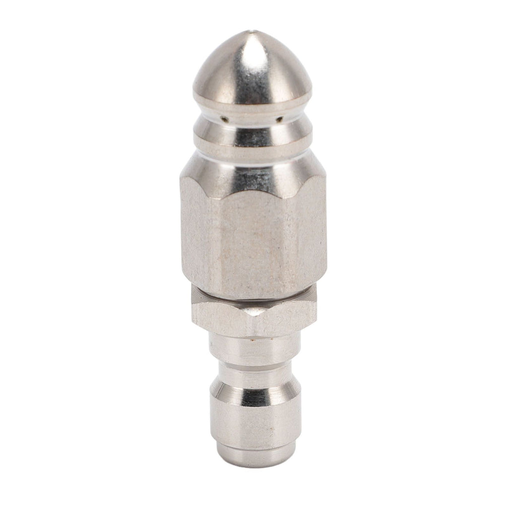 High Pressure Washer Jetter Nozzle Professional Stainless Steel 5000 PSI Sewer Jetter Nozzle with 1/4 Inch Quick Connector