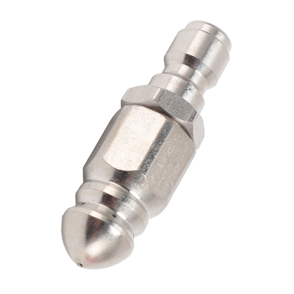 High Pressure Washer Jetter Nozzle Professional Stainless Steel 5000 PSI Sewer Jetter Nozzle with 1/4 Inch Quick Connector