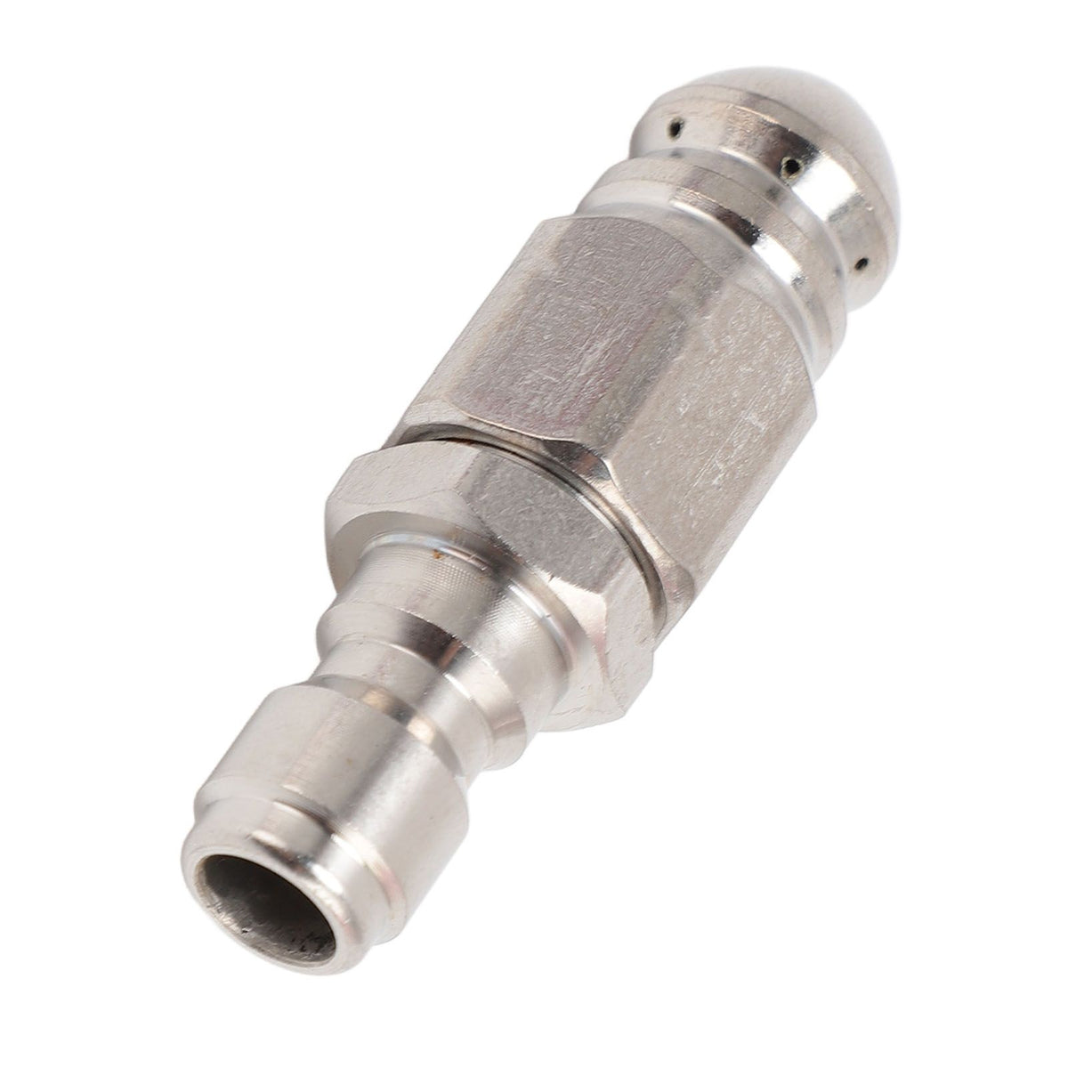 High Pressure Washer Jetter Nozzle Professional Stainless Steel 5000 PSI Sewer Jetter Nozzle with 1/4 Inch Quick Connector