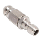High Pressure Washer Jetter Nozzle Professional Stainless Steel 5000 PSI Sewer Jetter Nozzle with 1/4 Inch Quick Connector