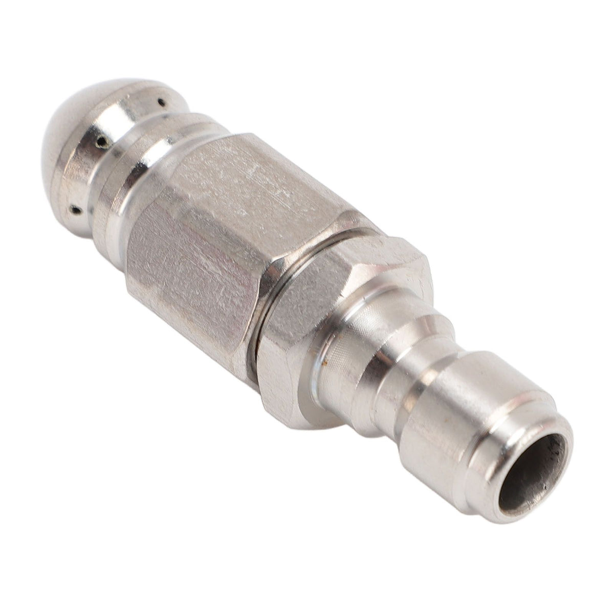 High Pressure Washer Jetter Nozzle Professional Stainless Steel 5000 PSI Sewer Jetter Nozzle with 1/4 Inch Quick Connector