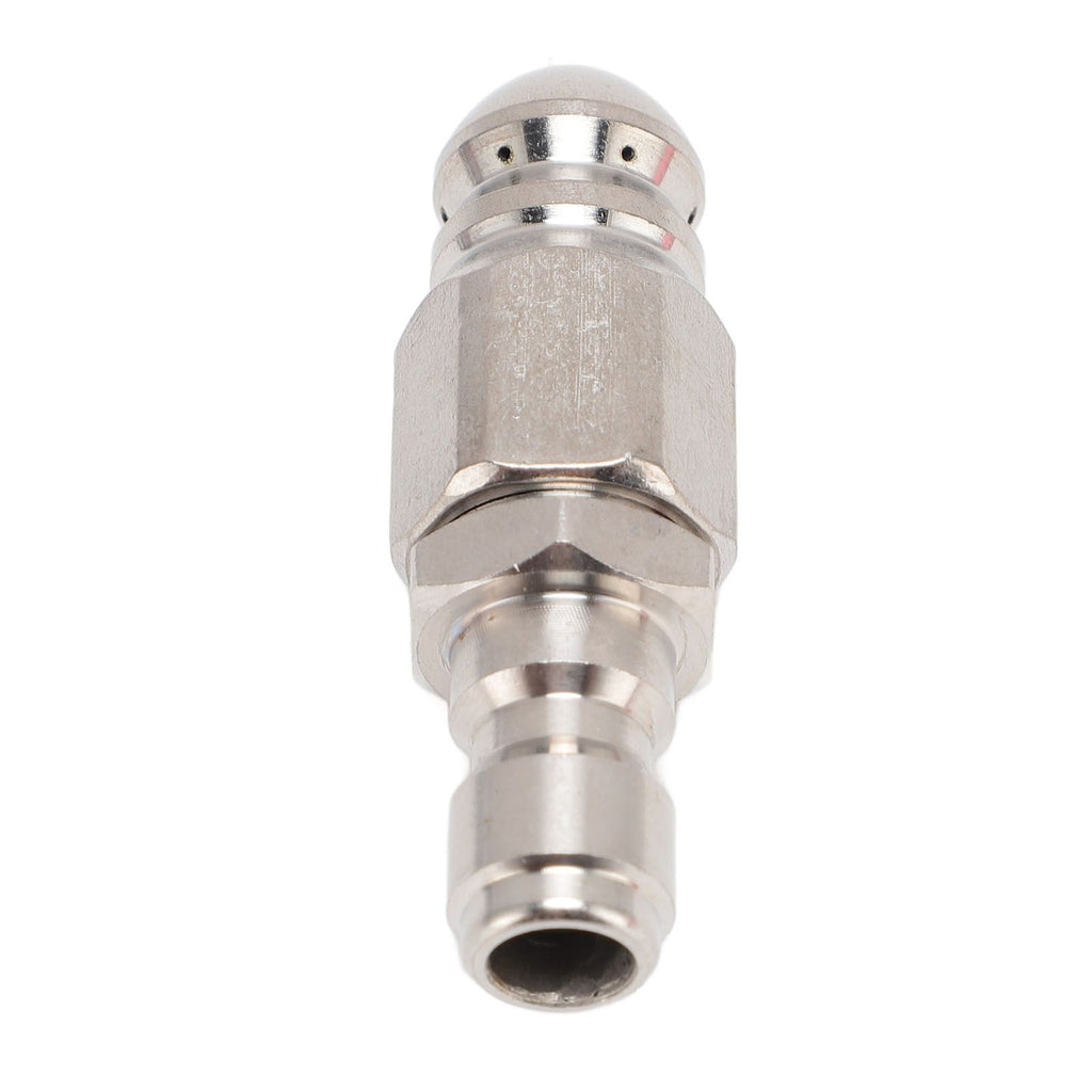 High Pressure Washer Jetter Nozzle Professional Stainless Steel 5000 PSI Sewer Jetter Nozzle with 1/4 Inch Quick Connector