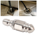 High Pressure Washer Jetter Nozzle Professional Stainless Steel 5000 PSI Sewer Jetter Nozzle with 1/4 Inch Quick Connector