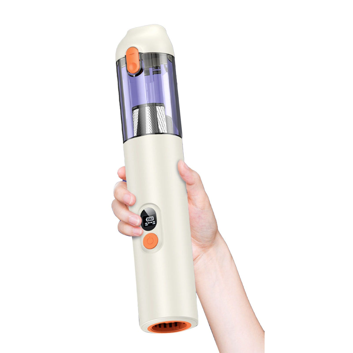 4 in 1 Cordless Handheld Car Vacuum Cleaner Rechargeable 14000PA Strong Suction 60000RPM Brushless Motor for Home Pet Car Office Vacuuming Blowing White