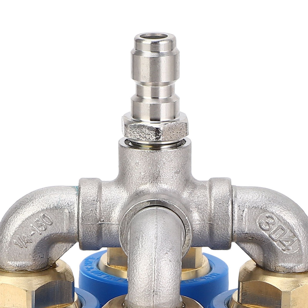 4 in 1 Pressure Washer Nozzle Blue 360° Rotating 4000psi 1/4 Inch Quick Connector Pressure Washer Turbo Nozzle for Vehicle Floor