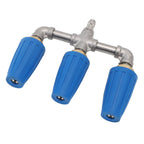 Triple Turbo Nozzle 1/4 Inch Quick Plug 4000PSI Rotating Pressure Washer Nozzle for Garden Car Road Cleaning
