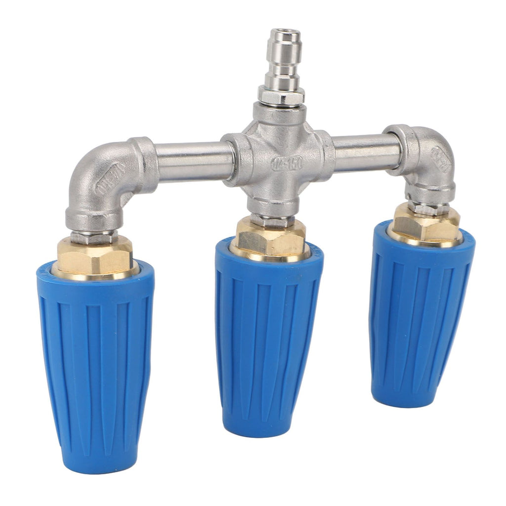 Triple Turbo Nozzle 1/4 Inch Quick Plug 4000PSI Rotating Pressure Washer Nozzle for Garden Car Road Cleaning