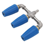 Triple Turbo Nozzle 1/4 Inch Quick Plug 4000PSI Rotating Pressure Washer Nozzle for Garden Car Road Cleaning
