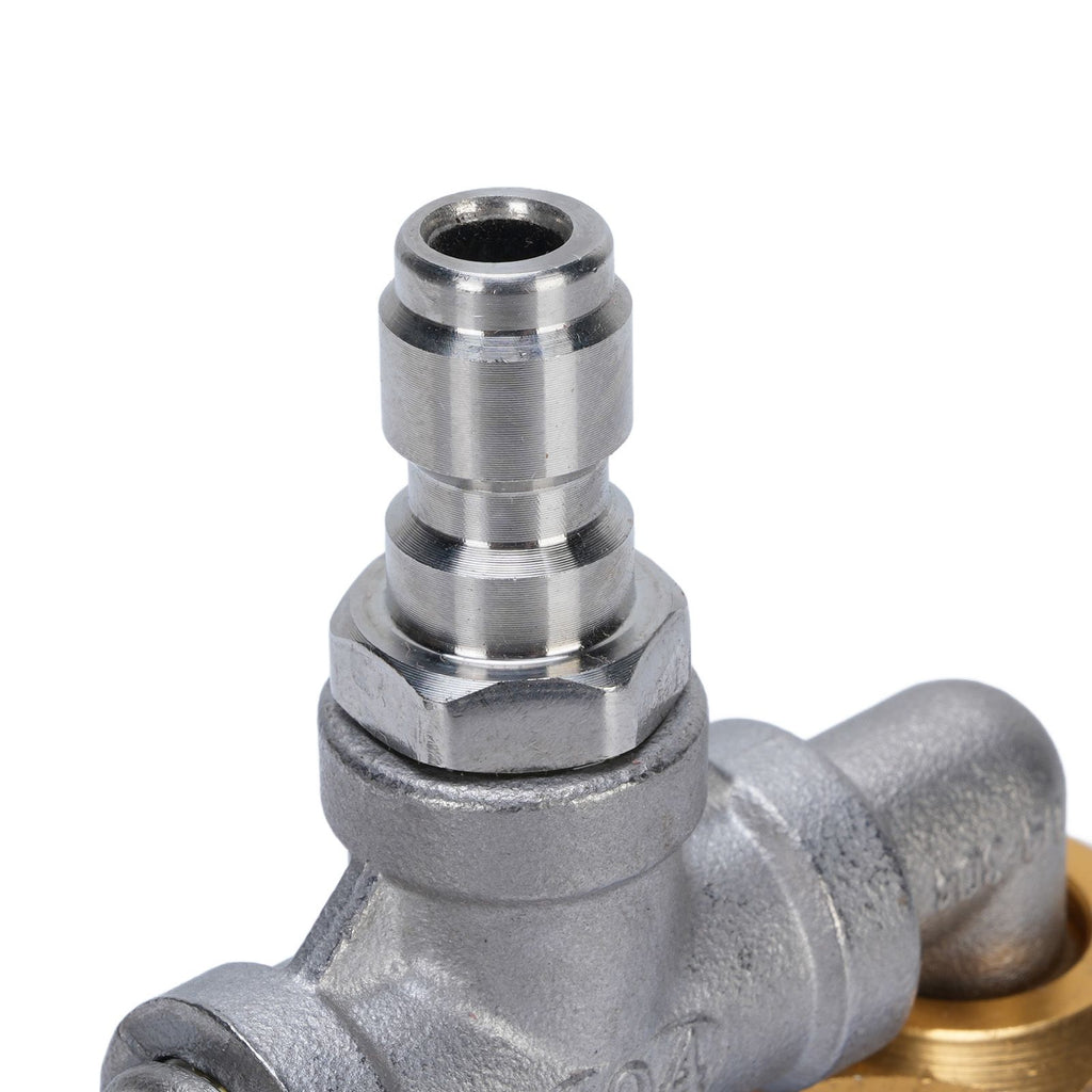 Pressure Washer Double Turbine Nozzle 1/4 Inch Stainless Steel 4000psi Double Rotating Turbo Nozzle for Garden Cars Cleaning Blue