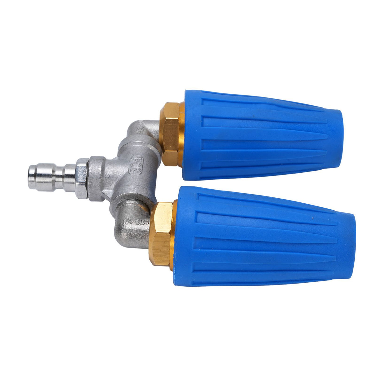 Pressure Washer Double Turbine Nozzle 1/4 Inch Stainless Steel 4000psi Double Rotating Turbo Nozzle for Garden Cars Cleaning Blue