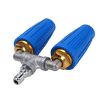 Pressure Washer Double Turbine Nozzle 1/4 Inch Stainless Steel 4000psi Double Rotating Turbo Nozzle for Garden Cars Cleaning Blue
