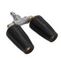 Pressure Washer Double Turbine Nozzle 1/4 Inch Stainless Steel 4000psi Double Rotating Turbo Nozzle for Garden Cars Cleaning Black