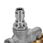 Pressure Washer Double Turbine Nozzle 1/4 Inch Stainless Steel 4000psi Double Rotating Turbo Nozzle for Garden Cars Cleaning Black