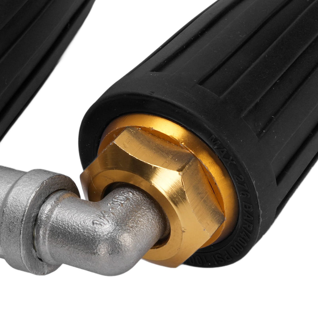 Pressure Washer Double Turbine Nozzle 1/4 Inch Stainless Steel 4000psi Double Rotating Turbo Nozzle for Garden Cars Cleaning Black
