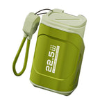 10000mAh Power Bank with AC Wall Plug and Cable 22.5W Fast Charge Compact Travel Portable Charger for Android for IOS Olive Green
