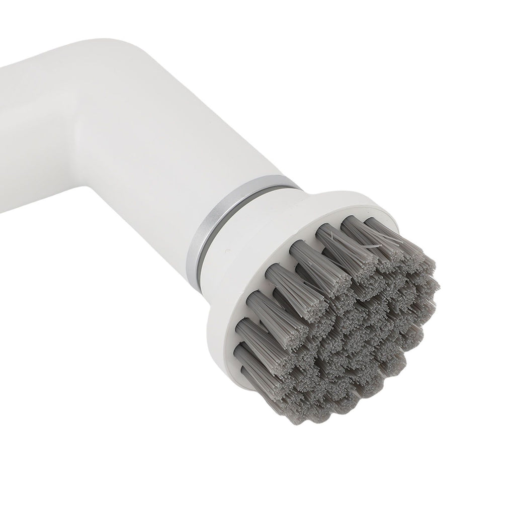 Cordless Cleaning Brush Scrubber IPX7 Water Proof Automatic Bathroom Brush Cleaner with 4 Replaceable Heads 2 Speed Adjustable White
