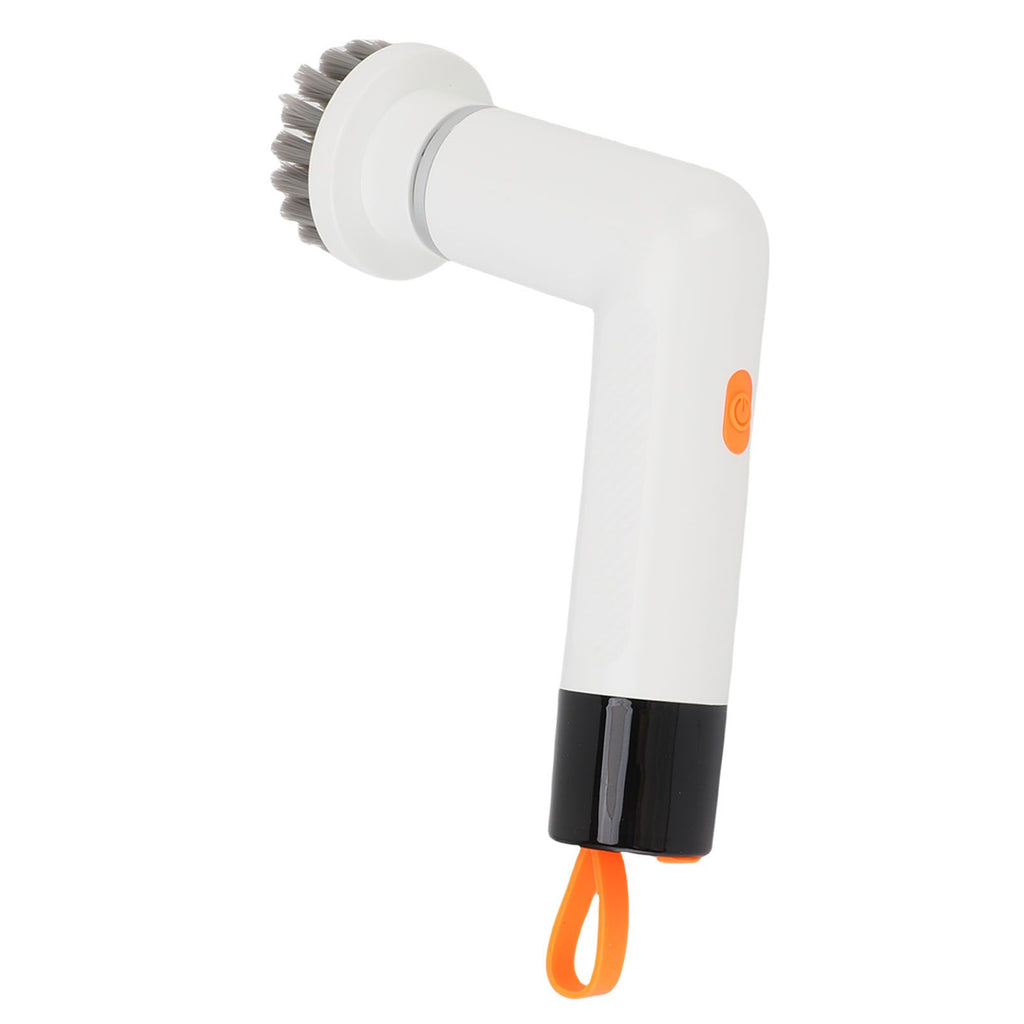 Cordless Cleaning Brush Scrubber IPX7 Water Proof Automatic Bathroom Brush Cleaner with 4 Replaceable Heads 2 Speed Adjustable White