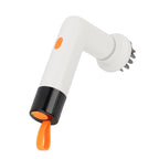 Cordless Cleaning Brush Scrubber IPX7 Water Proof Automatic Bathroom Brush Cleaner with 4 Replaceable Heads 2 Speed Adjustable White