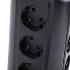 Tower Power Strip with Protector Switch Multiple Ports Vertical Space Saving Electric Tower Power Strip for Home Use Black