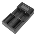 Battery Charger 2 Bay LCD Display Multiple Guard USB Charging Smart Battery Charger for 3.7V Lithium Battery 1.2V Ni MH Ni Cd Battery