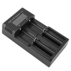 Battery Charger 2 Bay LCD Display Multiple Guard USB Charging Smart Battery Charger for 3.7V Lithium Battery 1.2V Ni MH Ni Cd Battery