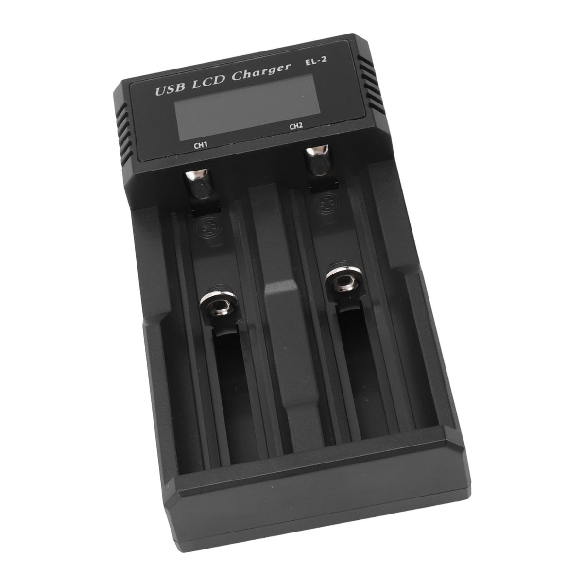 Battery Charger 2 Bay LCD Display Multiple Guard USB Charging Smart Battery Charger for 3.7V Lithium Battery 1.2V Ni MH Ni Cd Battery