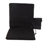 Electric Heating Seat Cushion Foldable Stadium Seats Heated Cover Pads with Backrest for Camping Fishing Hunting Black