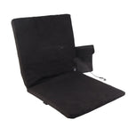 Electric Heating Seat Cushion Foldable Stadium Seats Heated Cover Pads with Backrest for Camping Fishing Hunting Black