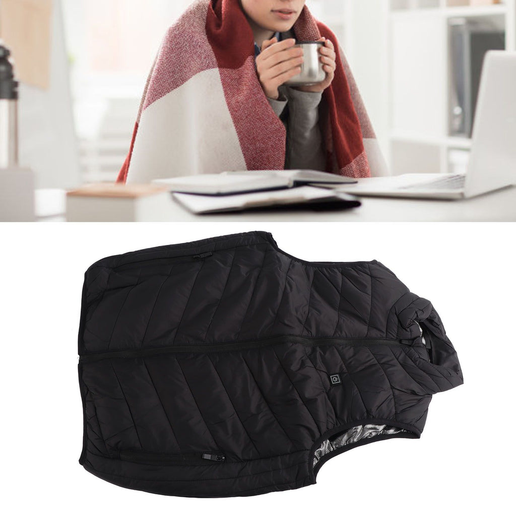 Heated Jacket Unisex 3 Gears Four Zones Heating Polyester Fiber Electric Thermal Vest for Outdoor Winter XL