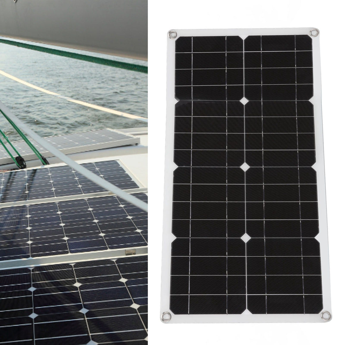 35W Solar Panel Portable USB Solar Panel Charger with Lightweight Thin Design for Vehicles Boats