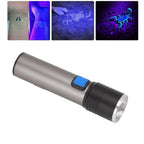 365nm UV Flashlight USB Rechargeable LED Mini Portable Handheld Torch Detector for Pet Urine Counterfeit Money Jade