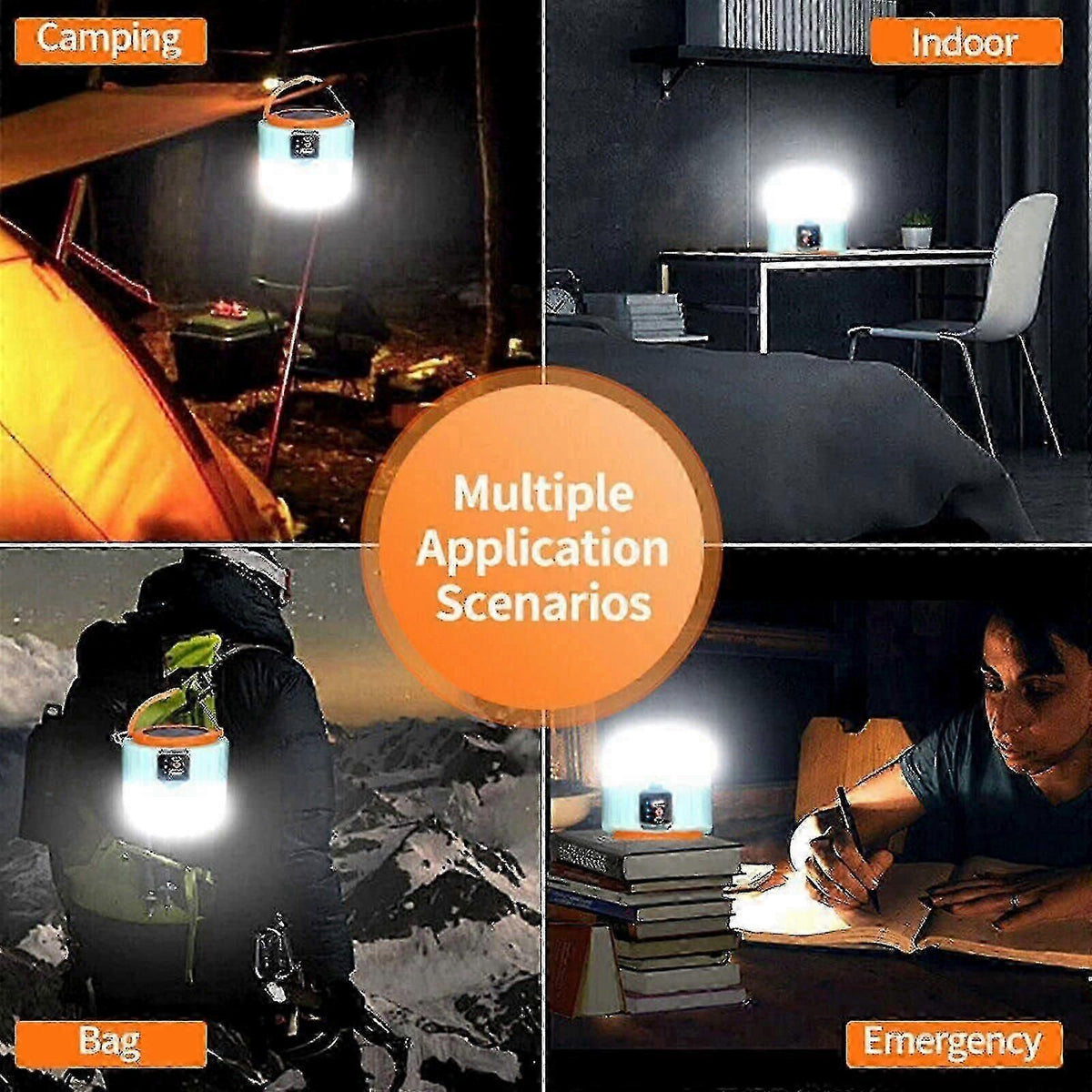 1000w Solar Lantern Usb Rechargeable Outdoor Camping Tent Hiking Led Light Lamp for Outdoor Activities